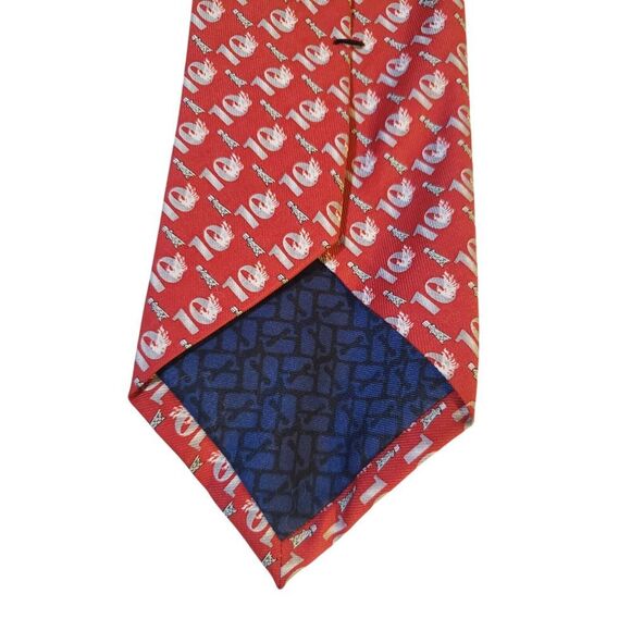 NWT Vineyard Vines Men Tie Phoenix Tower 10 Year Anniversary Red with Gray Tower - Picture 7 of 13